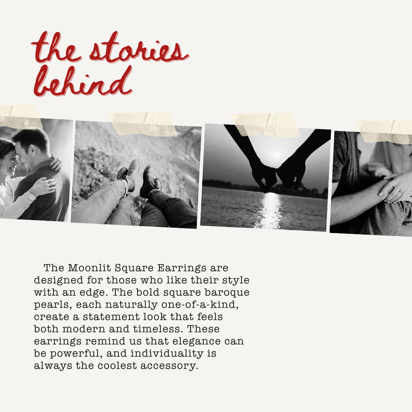 The Moonlit Square Earrings