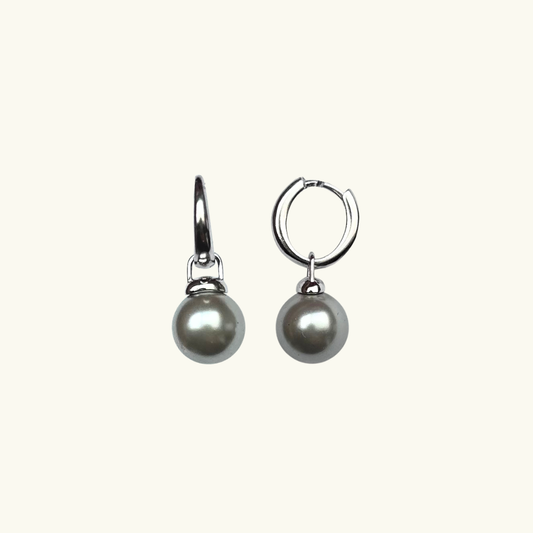 The Classic Drop Earring- Silver Grey
