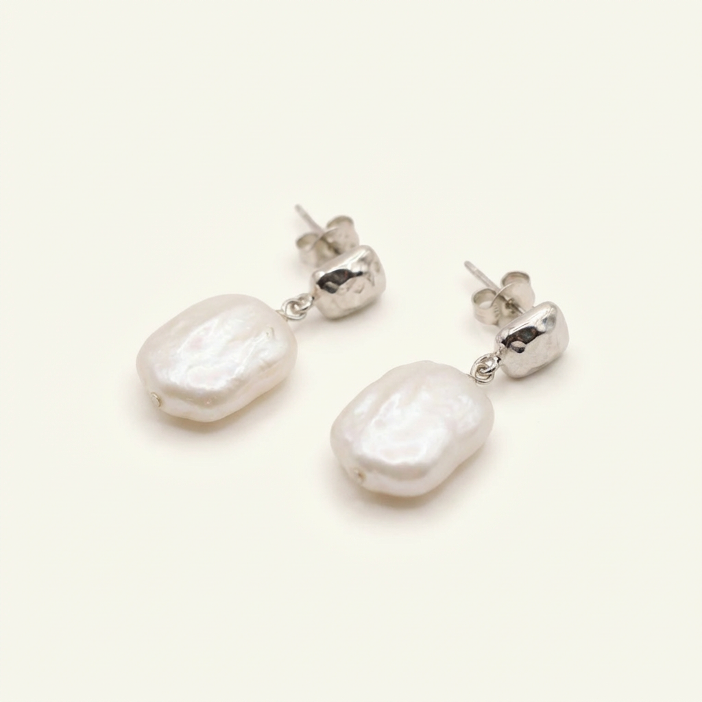 The Moonlit Square Earrings