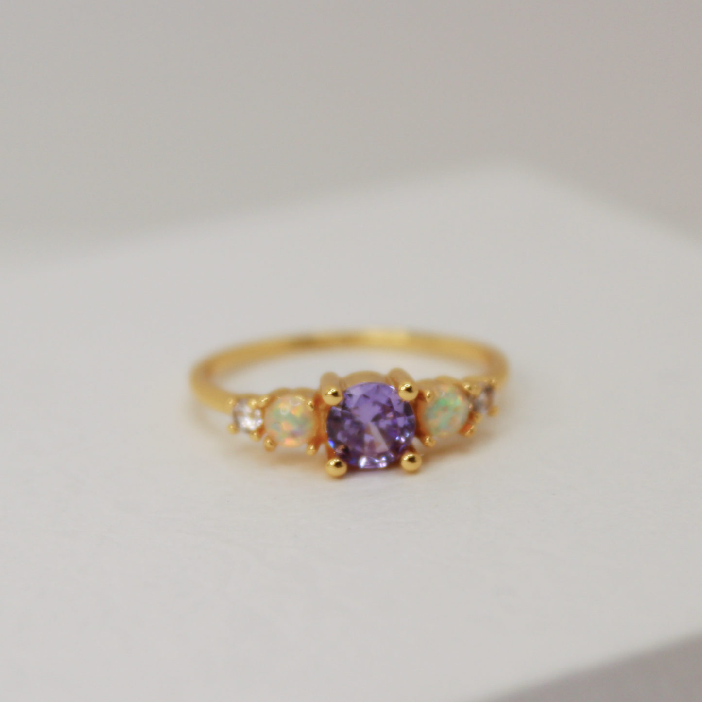 Trio Radiance Amethyst Ring