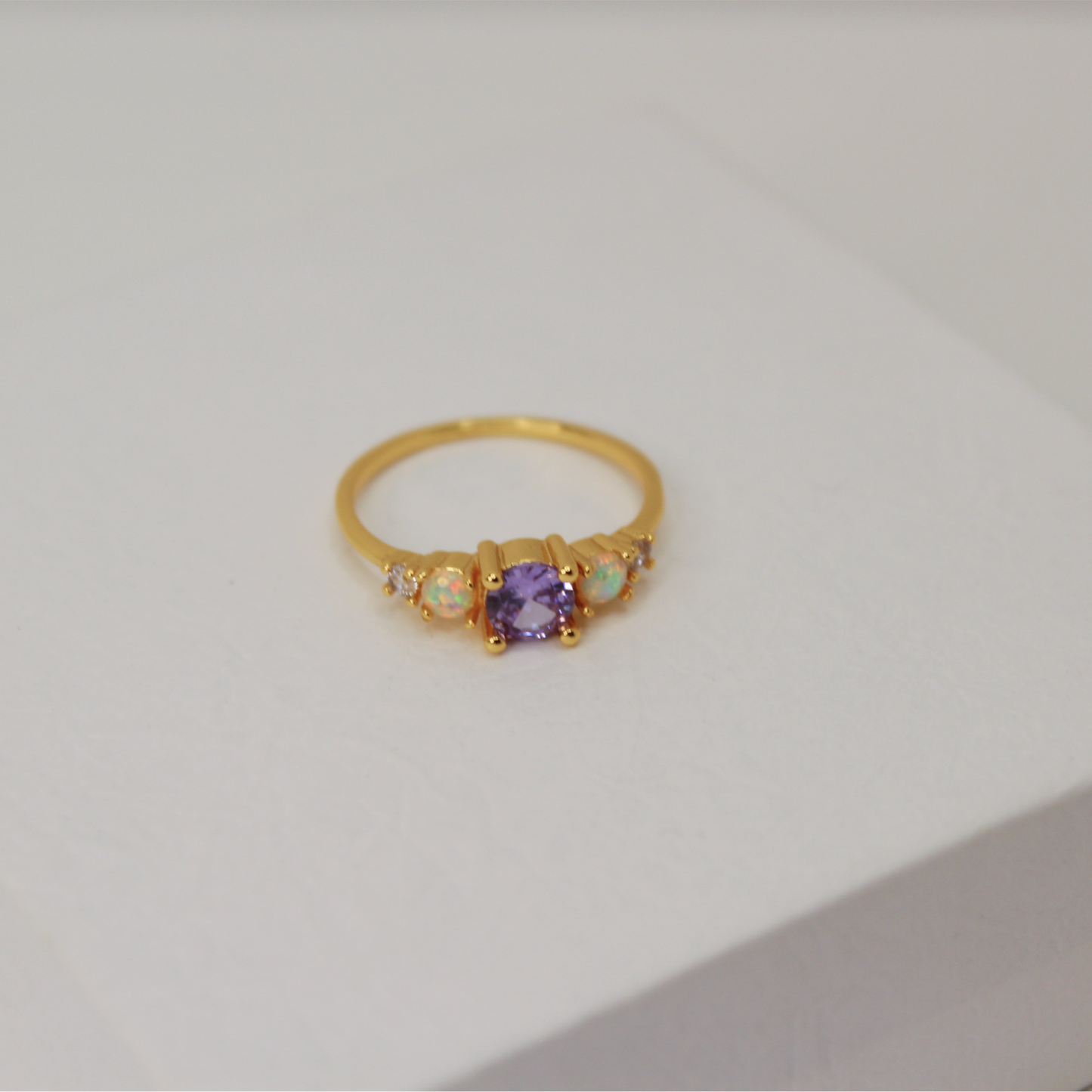 Trio Radiance Amethyst Ring