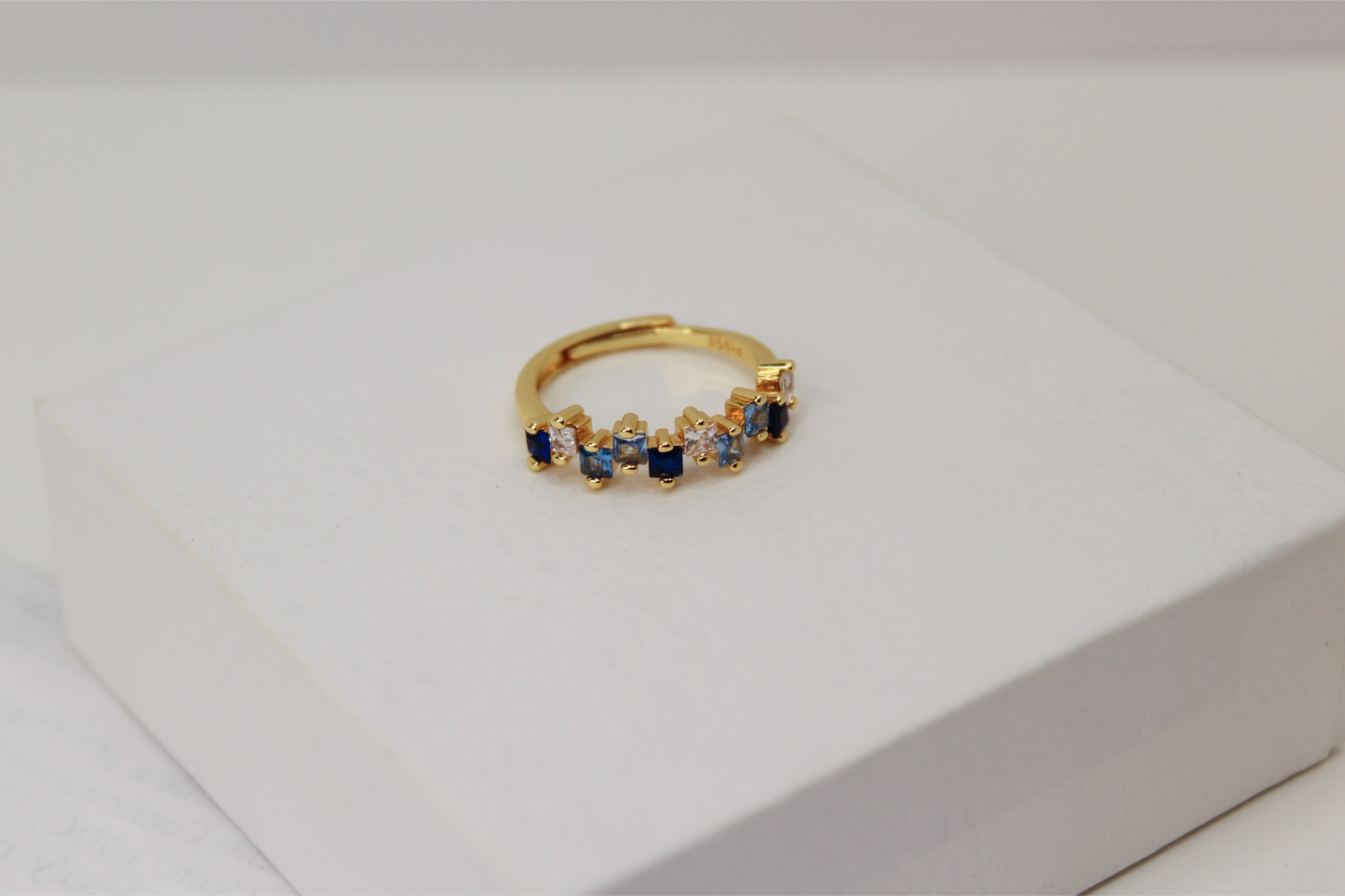 Blue Cascade Ring