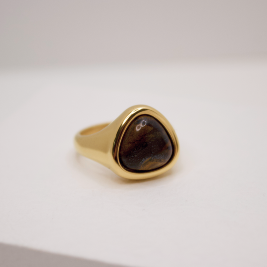 Obsidian Shield Ring