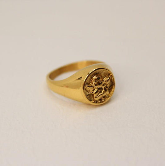 Cherub Signet Ring