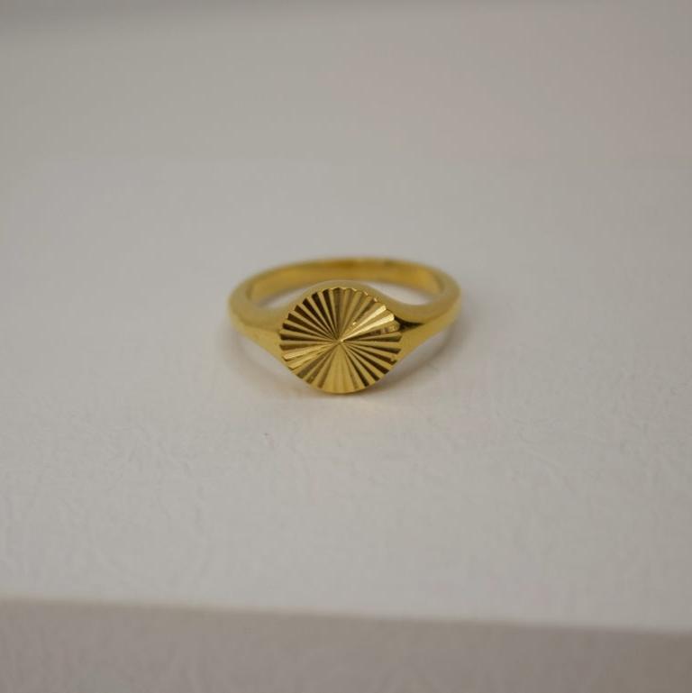 Sunburst Signet Ring