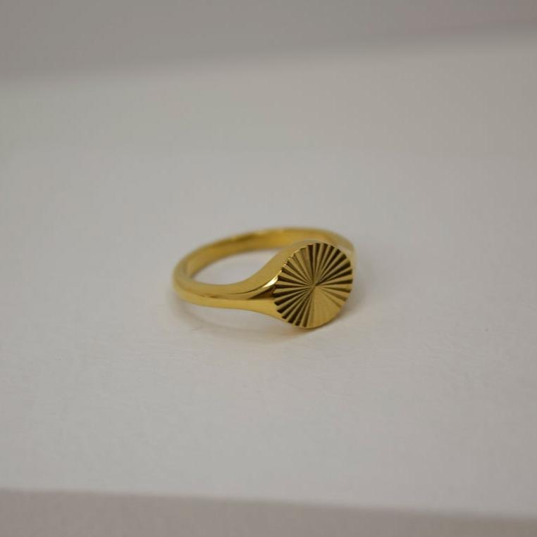 Sunburst Signet Ring