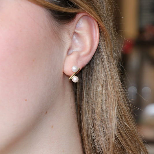 Akoya Pearl Balance Studs