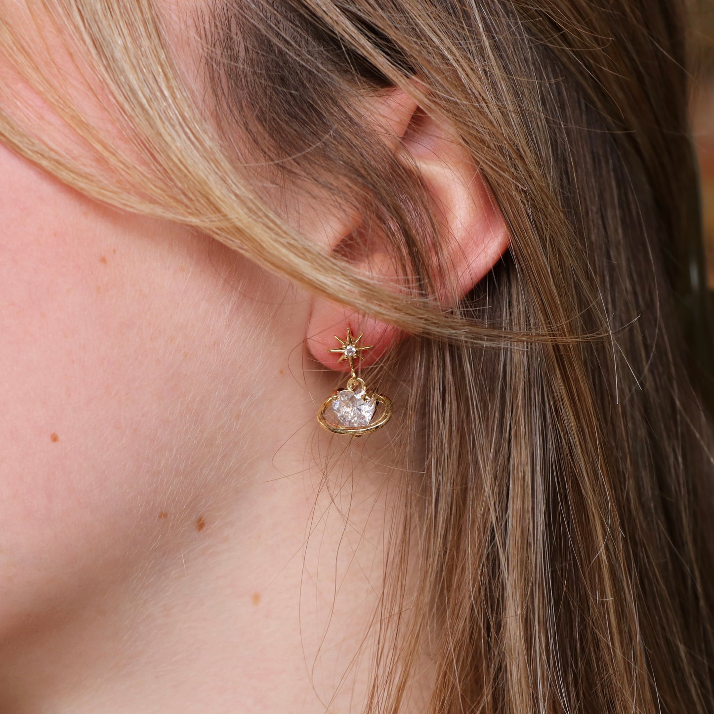 Golden Celestial Orbit Earrings