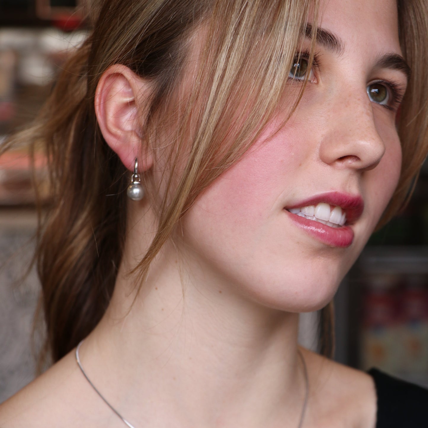 The Classic Drop Earring- Silver Grey