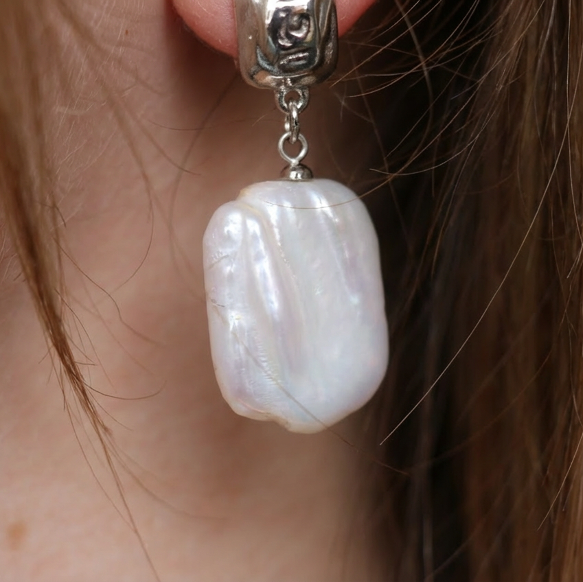 The Moonlit Square Earrings